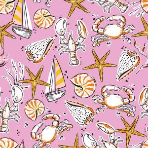 Coral Printed Fabric