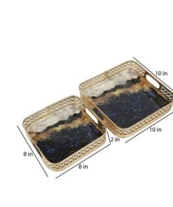 Square Iron Tray Set