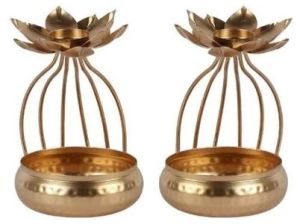 Iron T Light Candle Holder Set