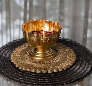 Metal Lotus Urli Set Of 3