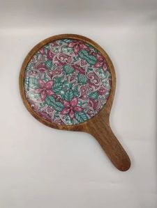 Round Wooden Pizza Plate