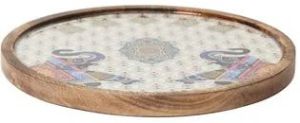 Wooden Resin Round Tray