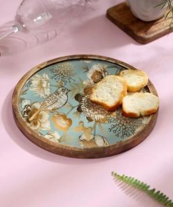 8 Inch Wooden Resin Tray