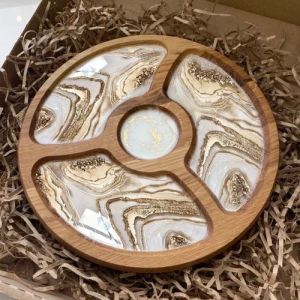 Round Wooden Serving Platter