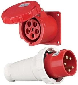 63 Amp 5 Pin Panel Mounting Industrial Socket