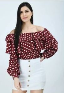 Ladies Crepe Printed Top