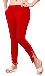 Ladies Red Lycra Pants