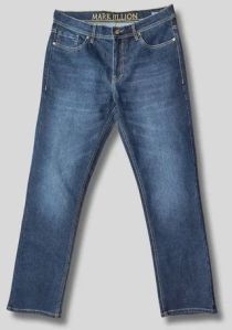 Mens Dark Blue Denim Jeans