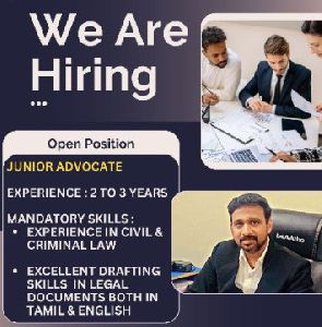 Junior advocate vacancy