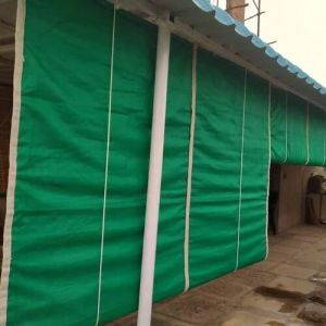 Green PVC Roll Up Blinds