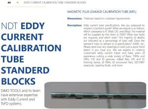 MAGNETIC FLUX LEAKAGE CALIBRATION TUBE (MFL)