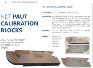 PAUT ISO 19675 CALIBRATION BLOCK