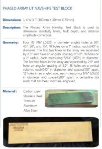 PHASED ARRAY UT NAVSHIPS TEST BLOCK