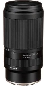 black tamron 70-300mm camera lens