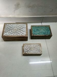 Carved Wooden Boxes