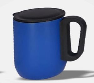 Steel Coffee Mug with Handle Lid