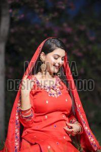 Ladies Crepe Embroidered Sharara Suit