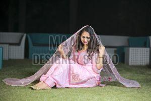 Ladies Crepe Silk Zari Embroidered Suit