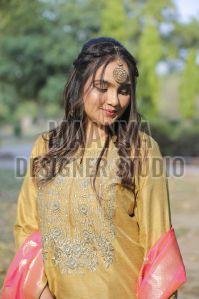 Ladies Silk Suit With Banarasi Dupatta