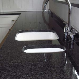 R Black Blue Dot Granite