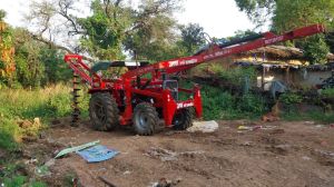 Massey Ferguson Tractor Fitted Pole Erection And Post Hole Digger