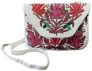 Embroidered kashmiri sling bag