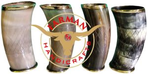 6 Inches Viking Drinking Ox Horn Cup