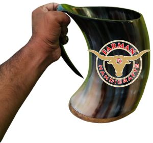 Xl Viking Drinking Ox Horn Mug and Tankard