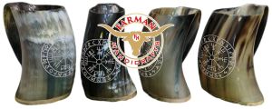 Xl Viking Drinking Ox Horn Mug and Tankard