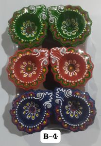 Coloured Clay Diyas