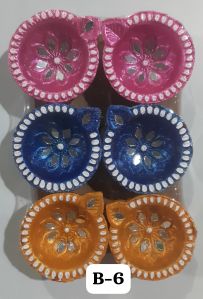 Coloured Clay Diyas