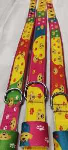 Printed Dotted Line Nylon Dog Collar