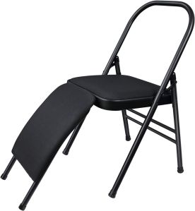 Folding Yoga Chair with Non Slip Feet Covers for Flexibility and Strength Training