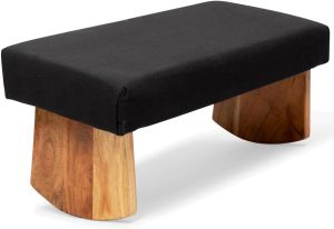 Wooden Meditation Stool Sturdy Prayer Bench With Cushion