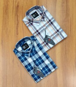 Mens Cotton Oxford Check Shirt