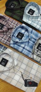 Mens Dobby Cotton Check Shirt