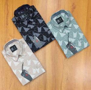 Mens Linen Premium Printed Shirt
