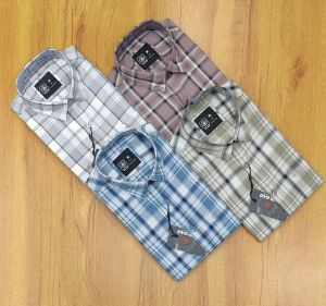 Mens Dobby Cotton Check Shirt