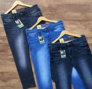 Mens Dobby Knitted Denim Jeans