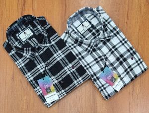 Mens Mock Leno Weave Check Shirt