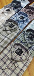 Mens Dobby Cotton Check Shirt