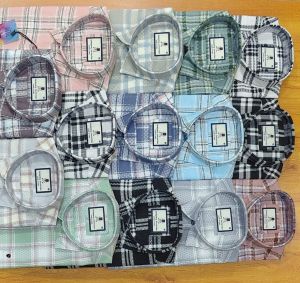 Mens Mock Leno Weave Check Shirt
