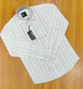Mens Linen Premium Printed Shirt
