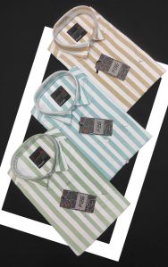 Mens Peach Cotton Twill Shirt