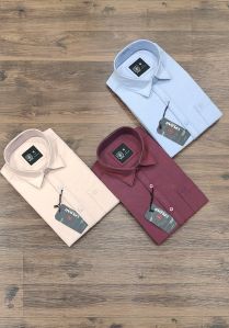 Mens Cotton Oxford Chambray Plain Shirt
