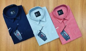 Mens Linen Half Sleeve Shirt
