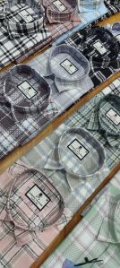 Mens Mock Leno Weave Check Shirt