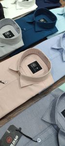 Mens Cotton Oxford Chambray Plain Shirt