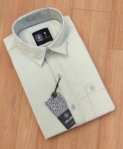 Mens Oxford Chambray Plain Shirt
