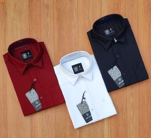 Mens Oxford Chambray Plain Shirt